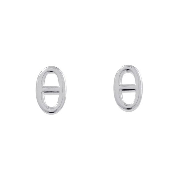 HERMES Chaine d'Ancre Farandole Earrings Size TPM SV925 - Picture 1 of 8